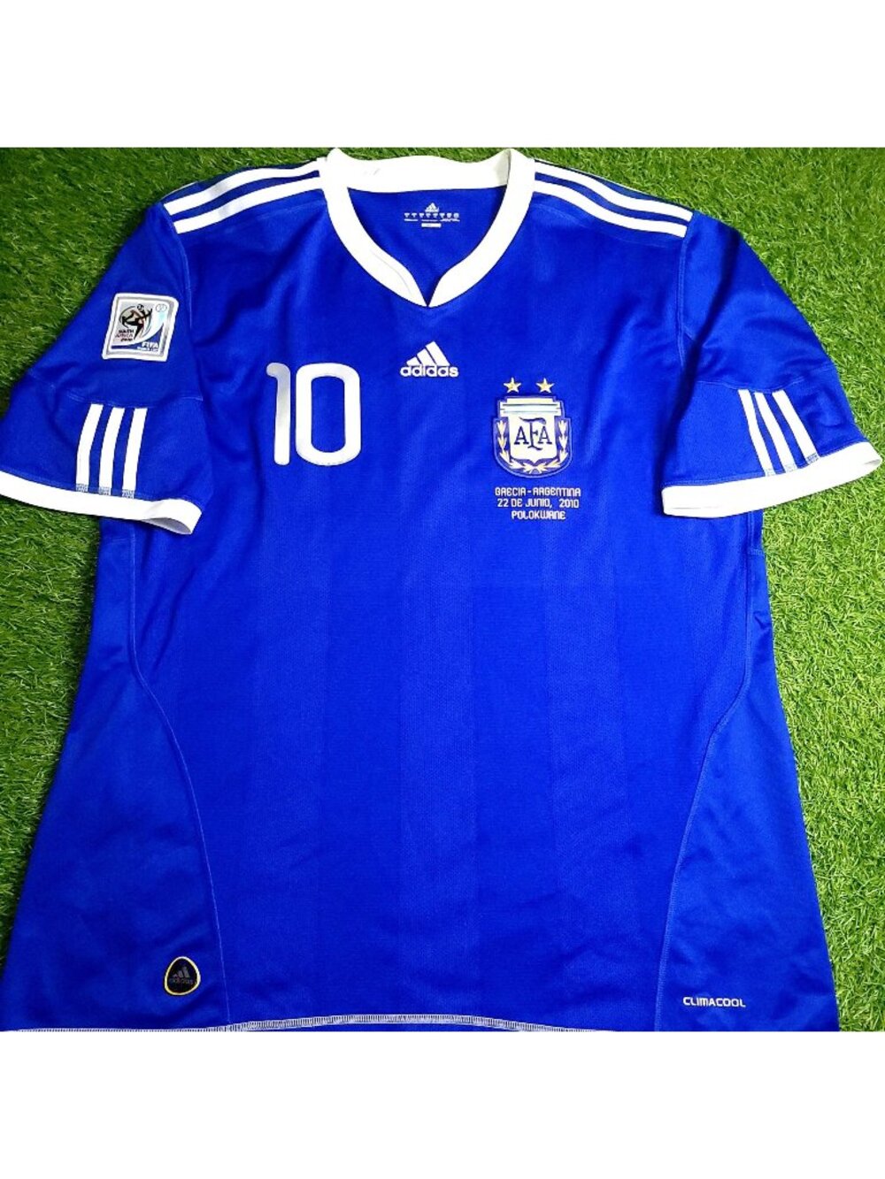Messi Argentina 2010 WORLD CUP Away Soccer Jersey XL SKU# P47053